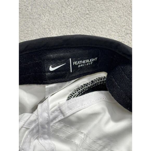 Nike Hat Cap Strap Back White Black Featherlight Dri-FIT Pearl Trim Kids Toddler - Picture 6 of 7